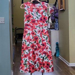 Calvin Klein Red Floral Dress